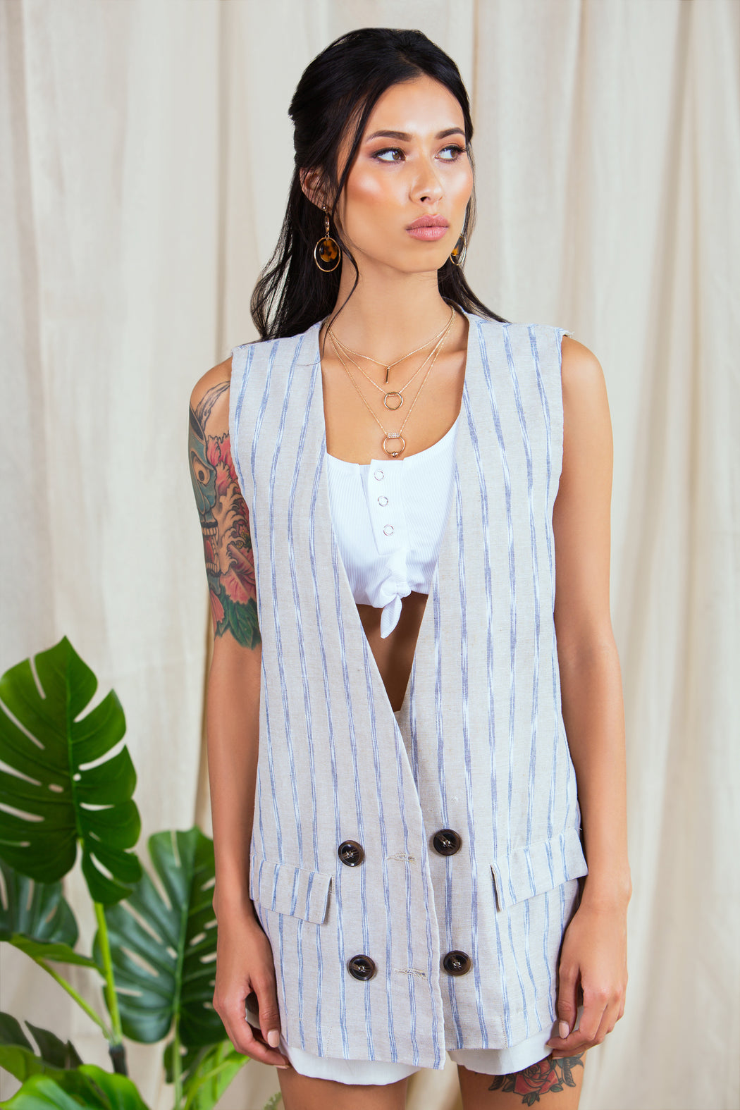 Sally Longline Waistcoat Jacket - Lavand Stories