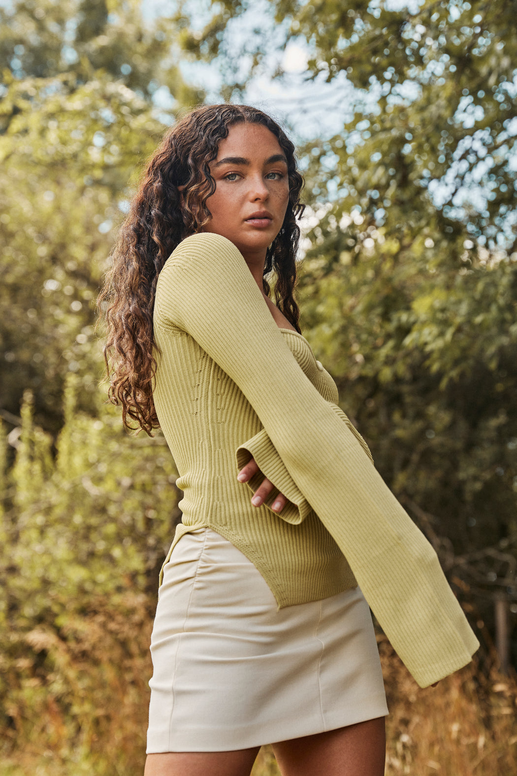 Oana Pistachio Knit Top - Lavand Stories