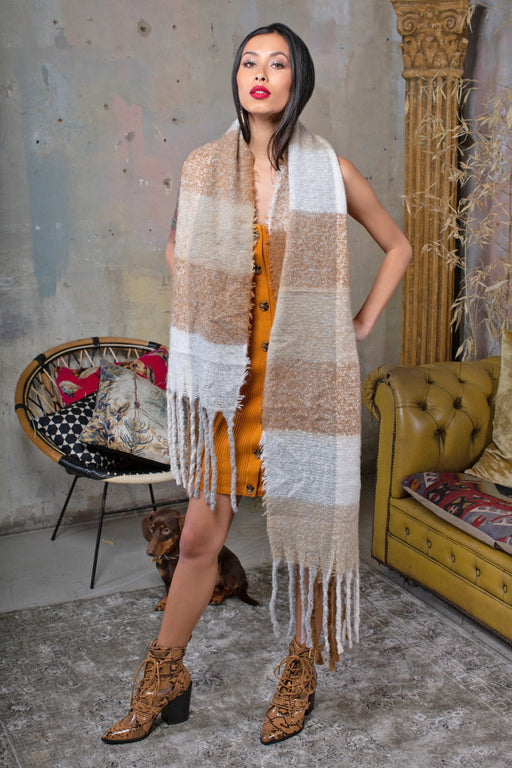 Striped Chunky Scarf - Lavand Stories