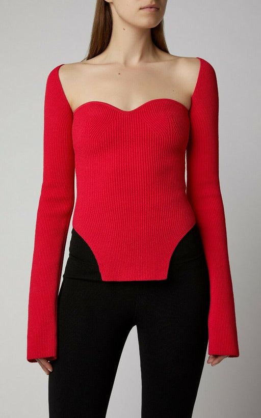 Oana Red Knit Top - Lavand Stories