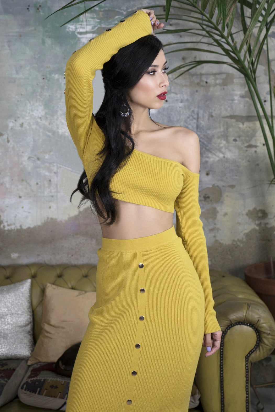 Evelyn Mustard Knit Co-ord - Lavand Stories