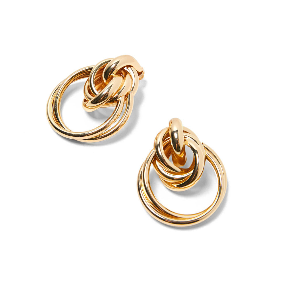 Madeline Gold Knot Drop Earrings - Lavand Stories