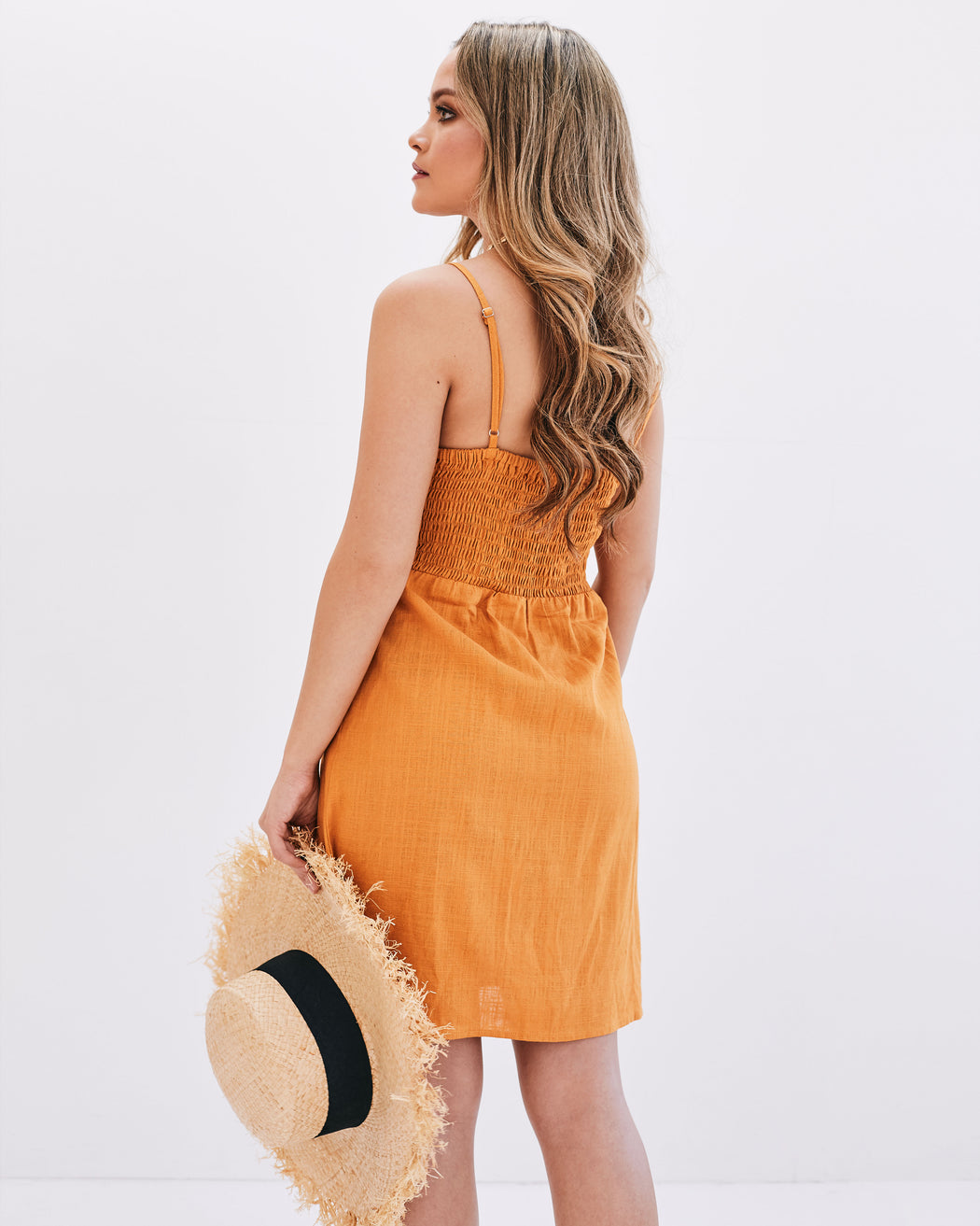 Blair Orange A-line Skater Dress Lavand Stories Blair Orange A-line Skater Dress Lavand Stories